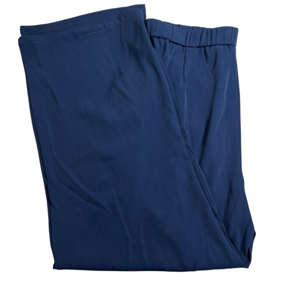 NEW Halara Womens XL‎ Blue High Waisted Side Tie Wrap Wide Leg Work Pant